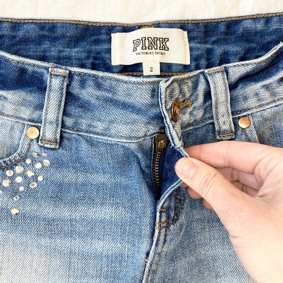 Victoria’s Secret Pink Rhinestone Cutoff Shorts - Picture 6 of 9